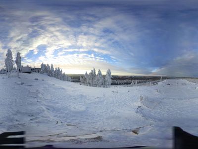 Das Bild zeigt ein 360° Wurmberg-Panorama im Winter